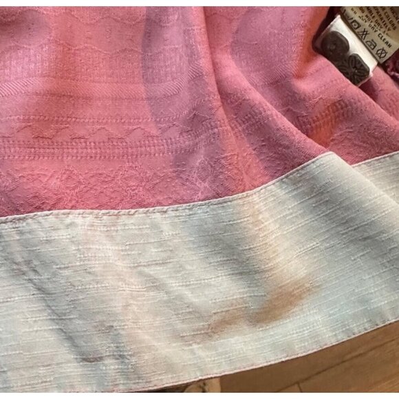 Montego Mon Mens Medium Red Jacquard Silk Button-Up Shirt Embroidered Treetops L - Picture 8 of 9